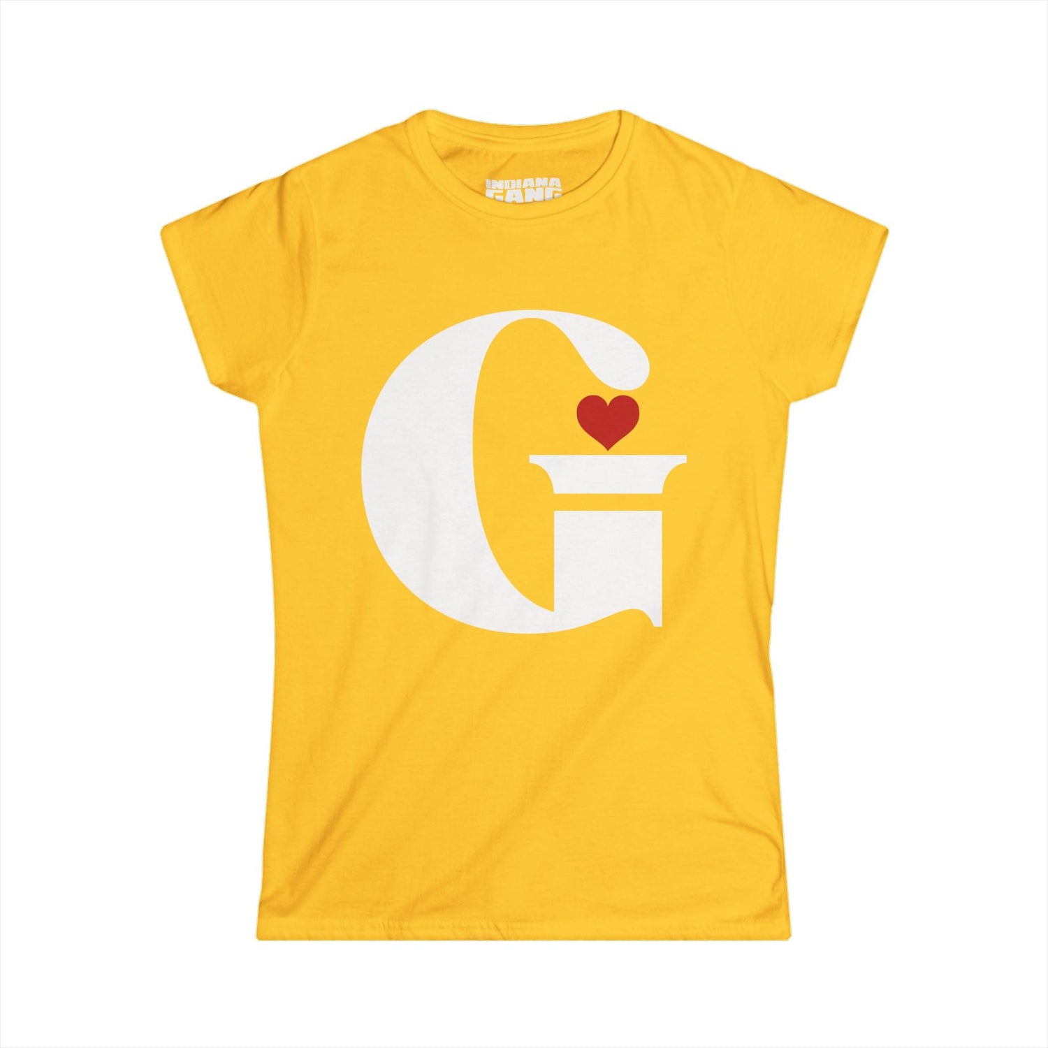 Indiana Gang Women's Yellow T-shirt With The Heart Logo