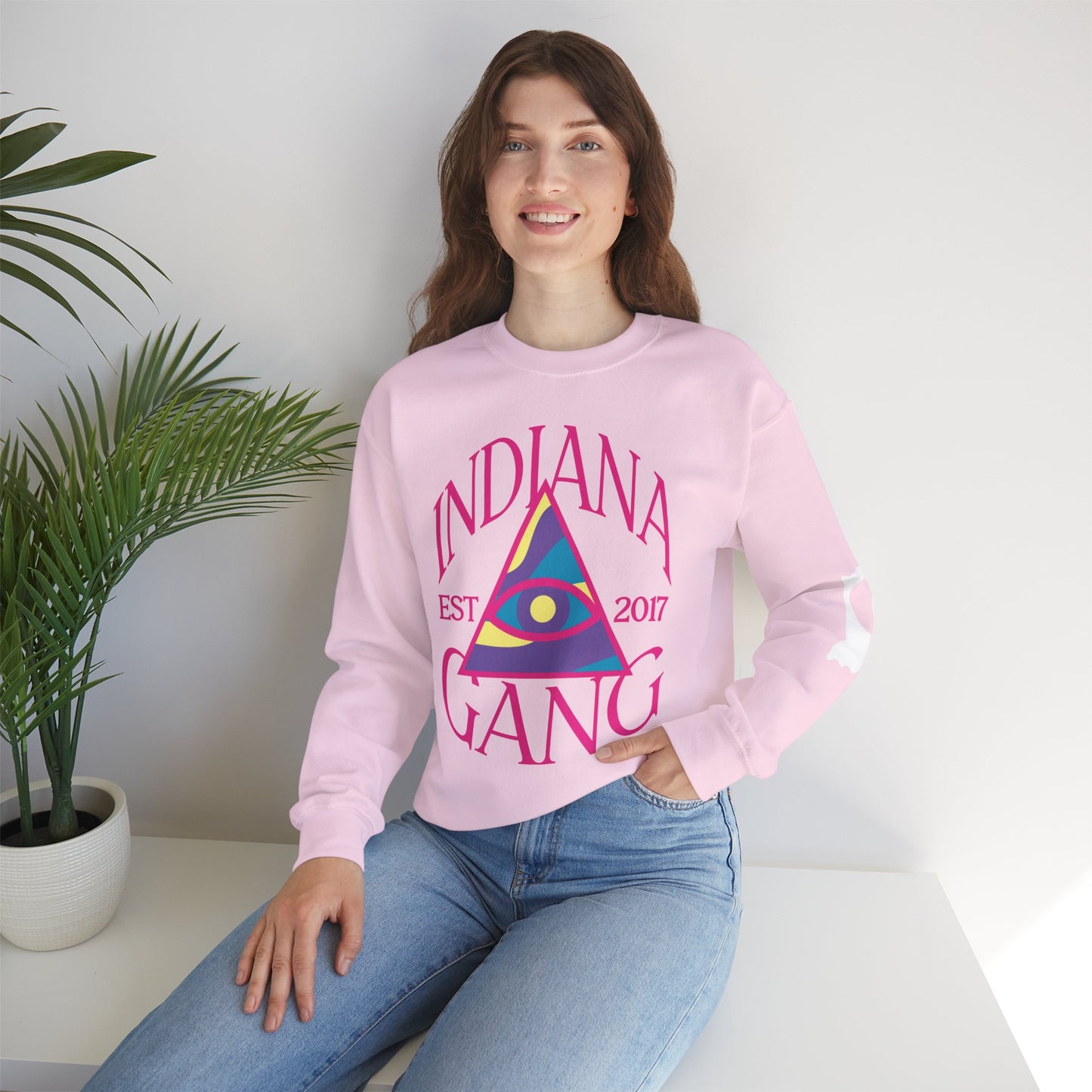 Ladies Indiana Gang Eyes Unisex Heavy Blend™ Crewneck Sweatshirt