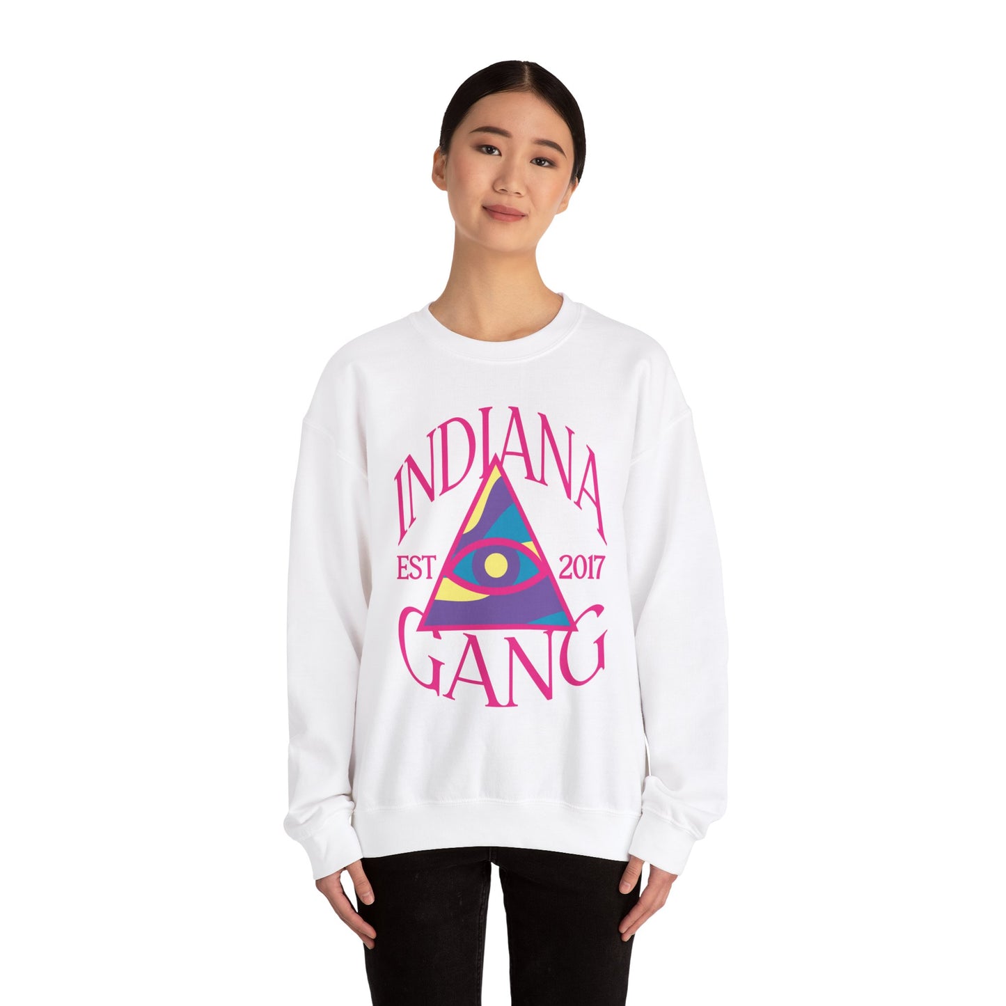 Ladies Indiana Gang Eyes Unisex Heavy Blend™ Crewneck Sweatshirt