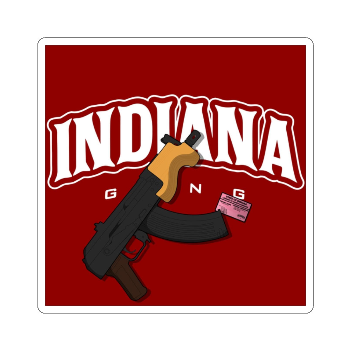 INDIANA LEGAL DRACO STICKER ACCESSORY