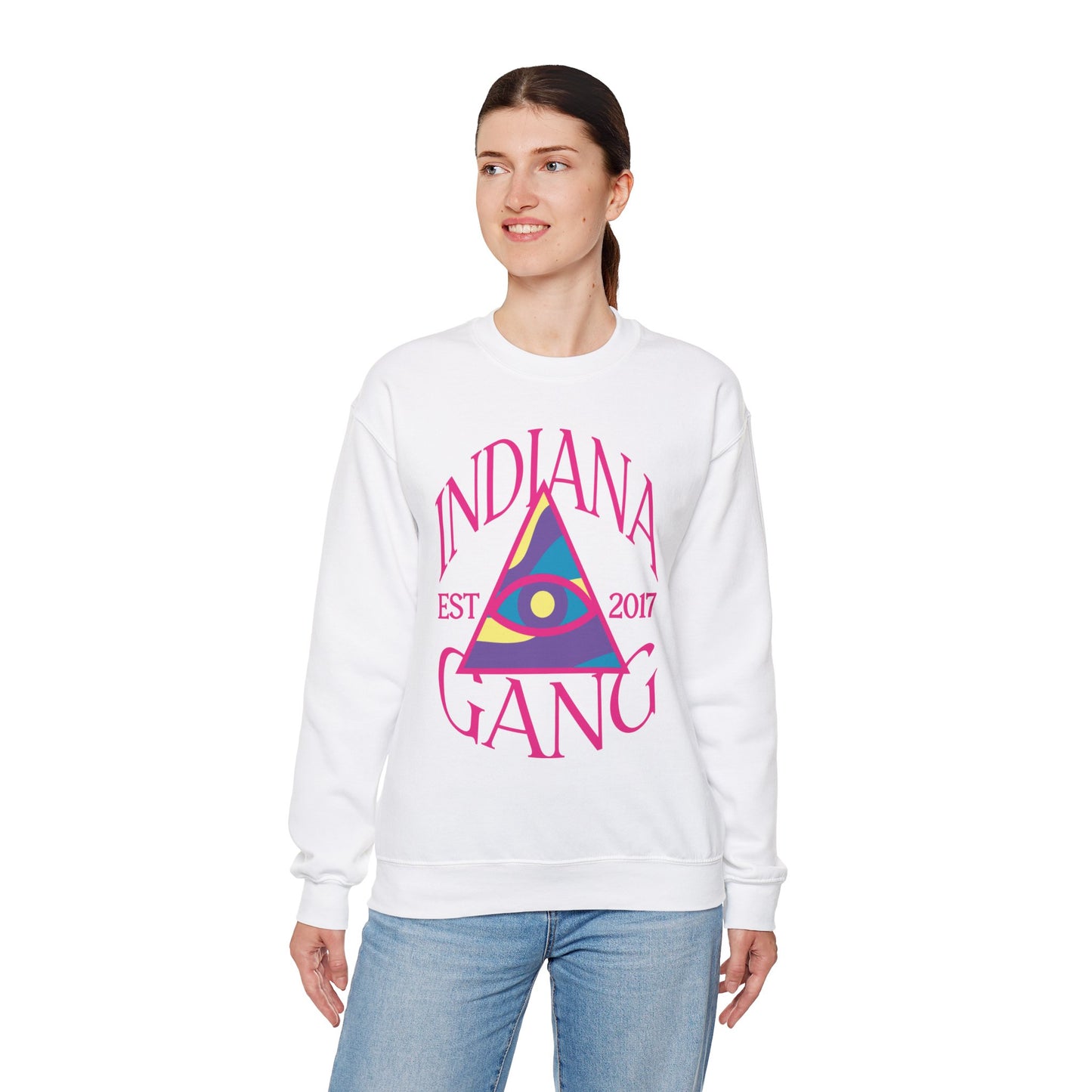 Ladies Indiana Gang Eyes Unisex Heavy Blend™ Crewneck Sweatshirt