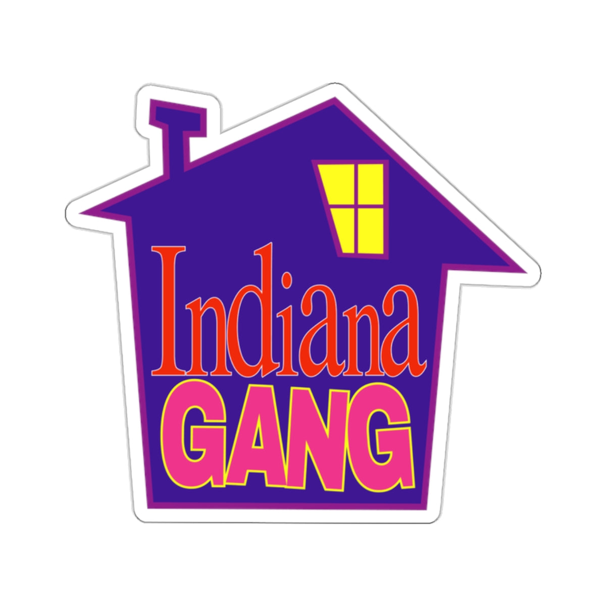 INDIANA GANG PARTY HOUSE STICKER ACCESSORY