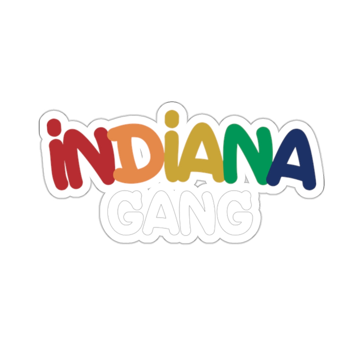 indiana gang rainbow STICKER ACCESSORY