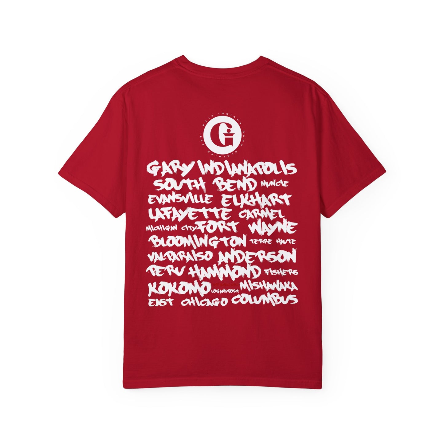 Indiana Gang Outline Logo Unisex Garment-Dyed T-shirt