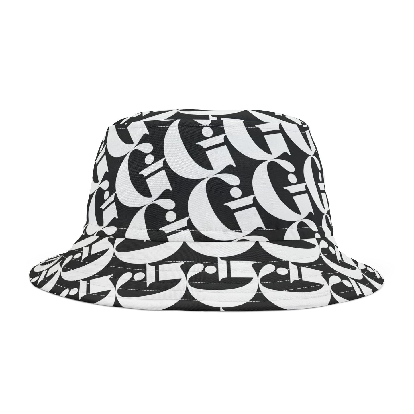 Indiana Gang Logo All Over Bucket Hat Black