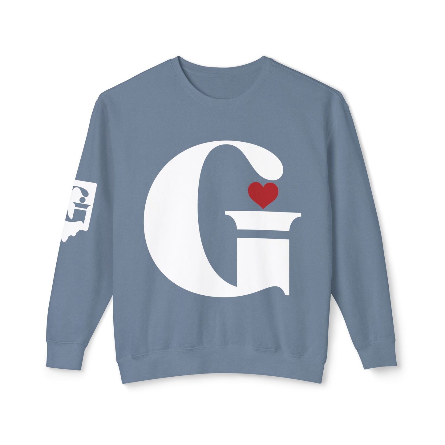 Indiana Gang Heart Unisex Ladies Lightweight Crewneck Sweatshirt