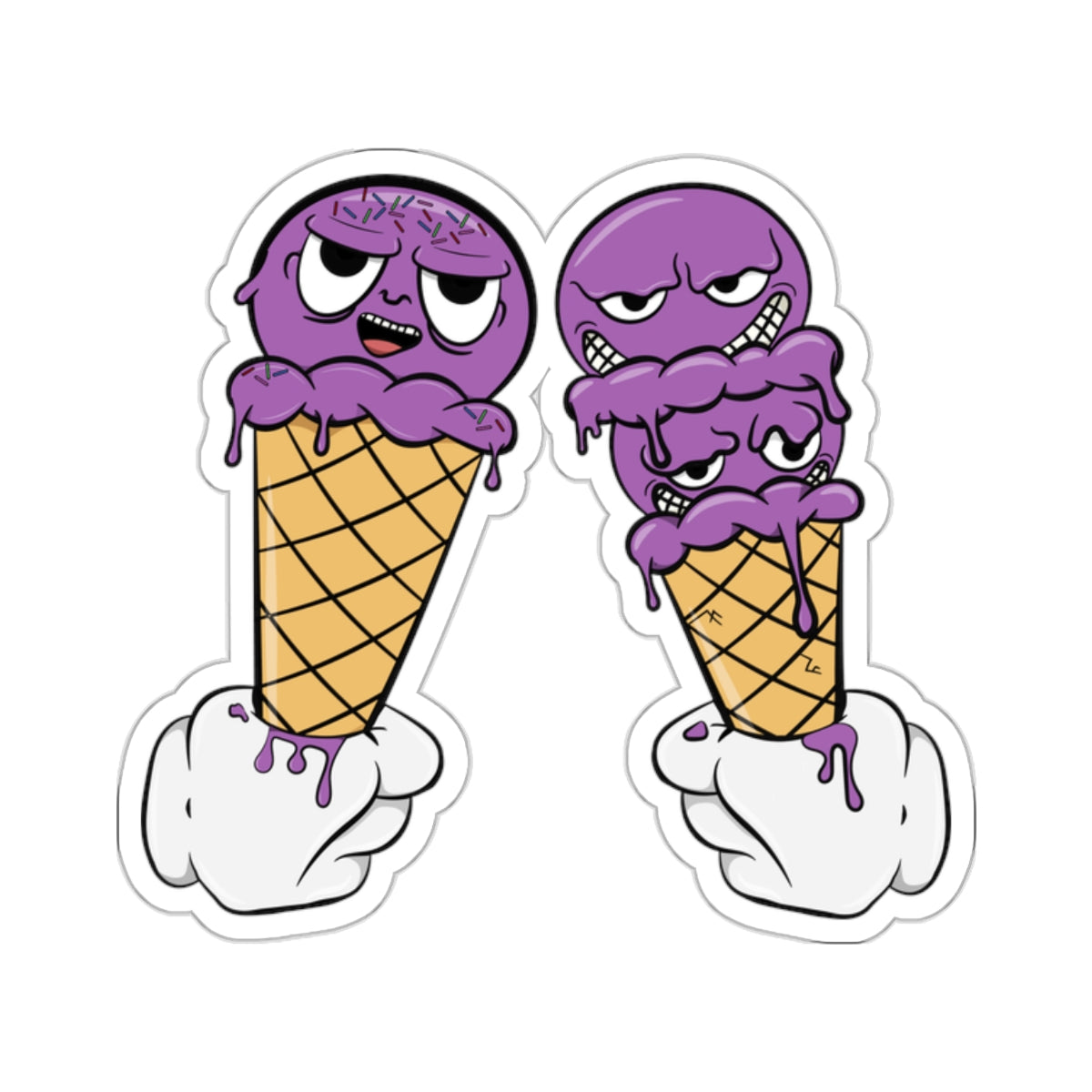 indiana gang purple ice cream STICKER ACCESSORY