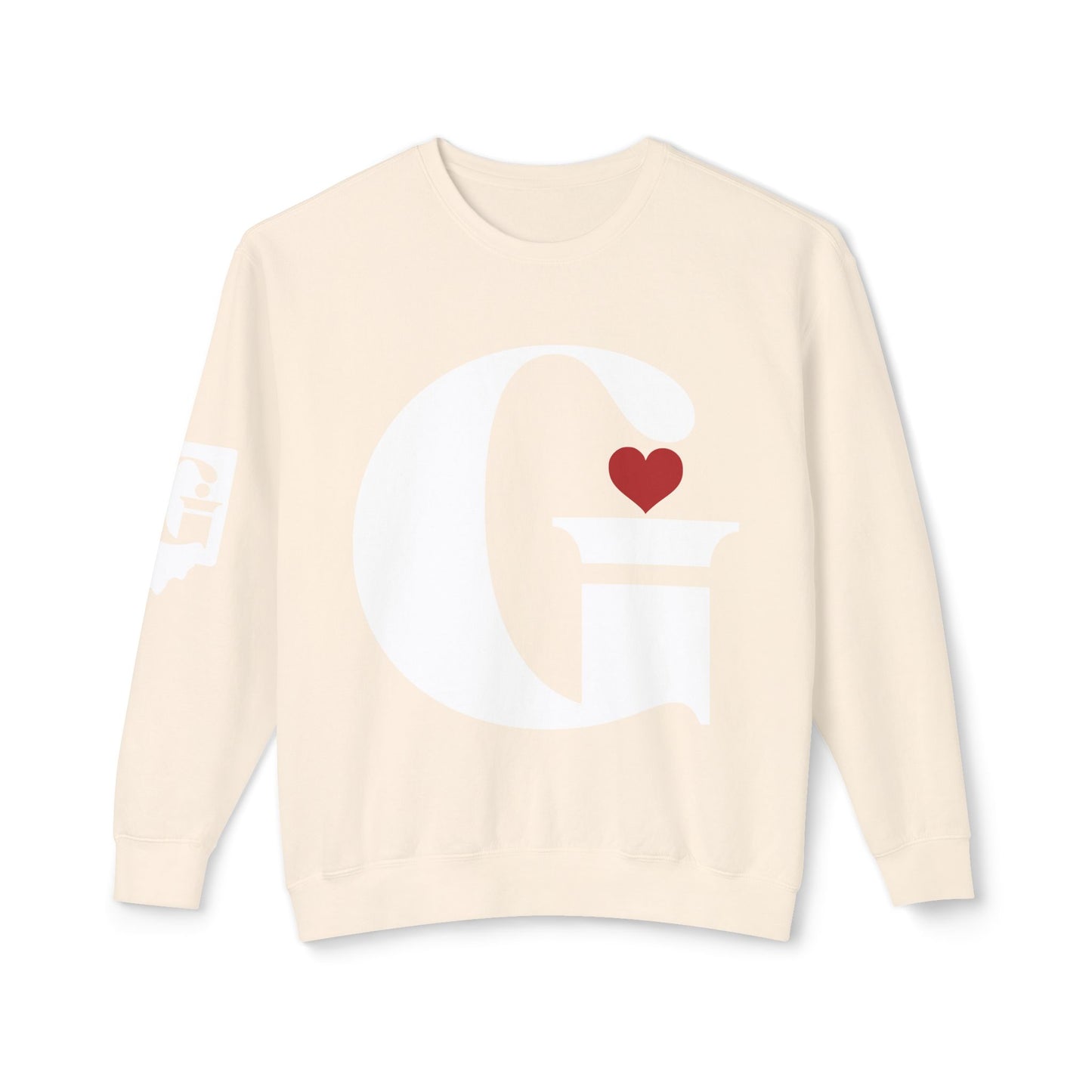 Indiana Gang Heart Unisex Ladies Lightweight Crewneck Sweatshirt