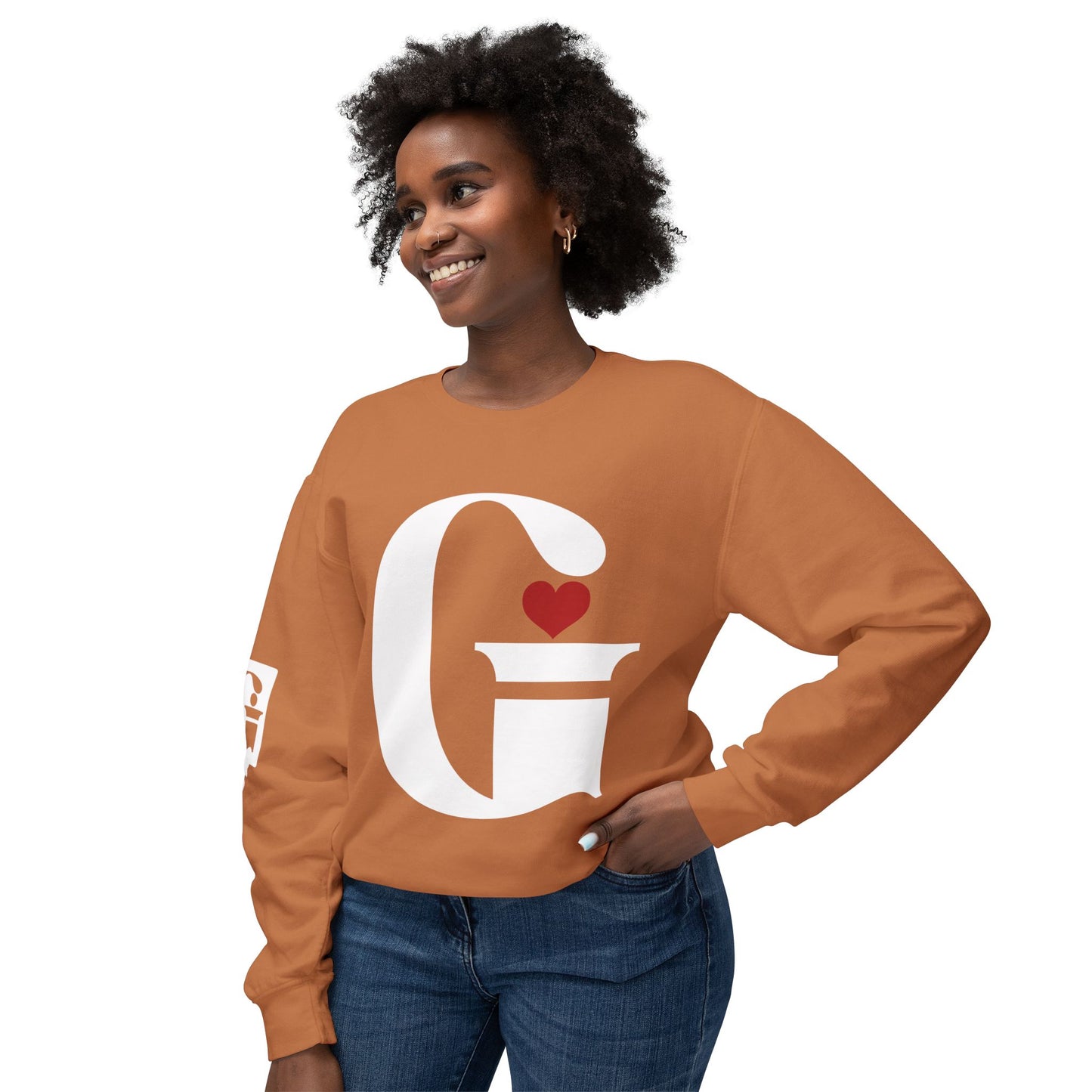 Indiana Gang Heart Unisex Ladies Lightweight Crewneck Sweatshirt