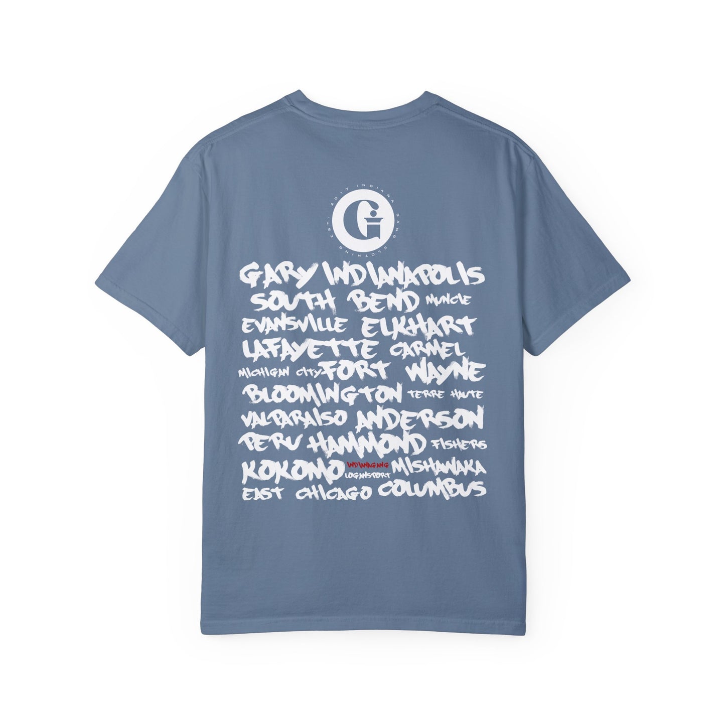 Indiana Gang Outline Logo Unisex Garment-Dyed T-shirt