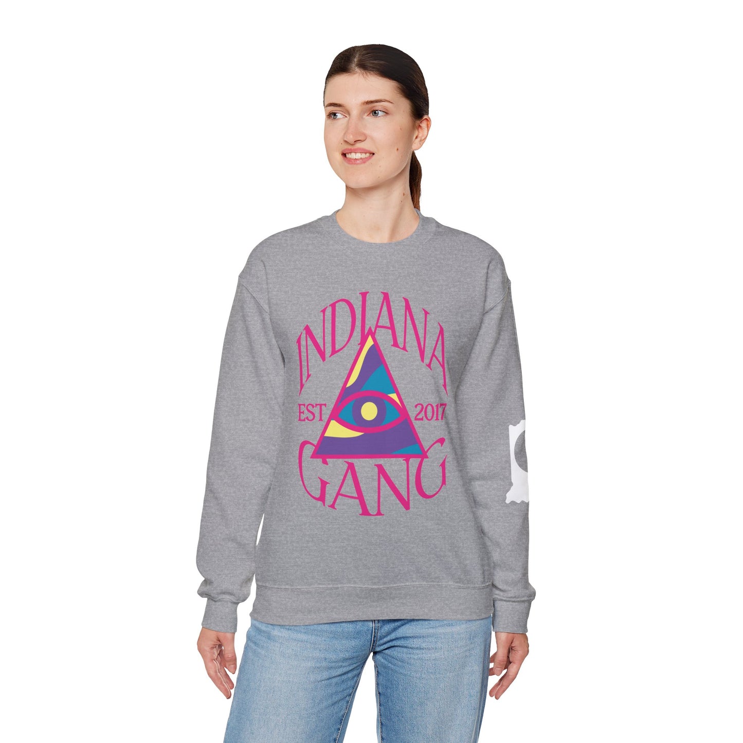 Ladies Indiana Gang Eyes Unisex Heavy Blend™ Crewneck Sweatshirt