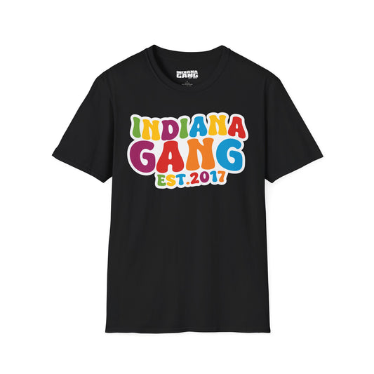 *New* Black Indiana Color Logo Unisex Softstyle T-Shirt