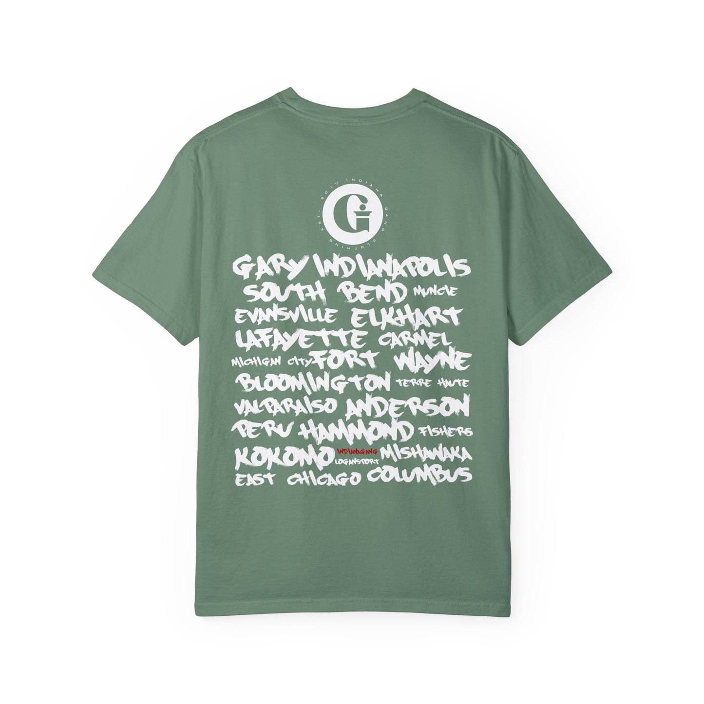 Indiana Gang Outline Logo Unisex Garment-Dyed T-shirt