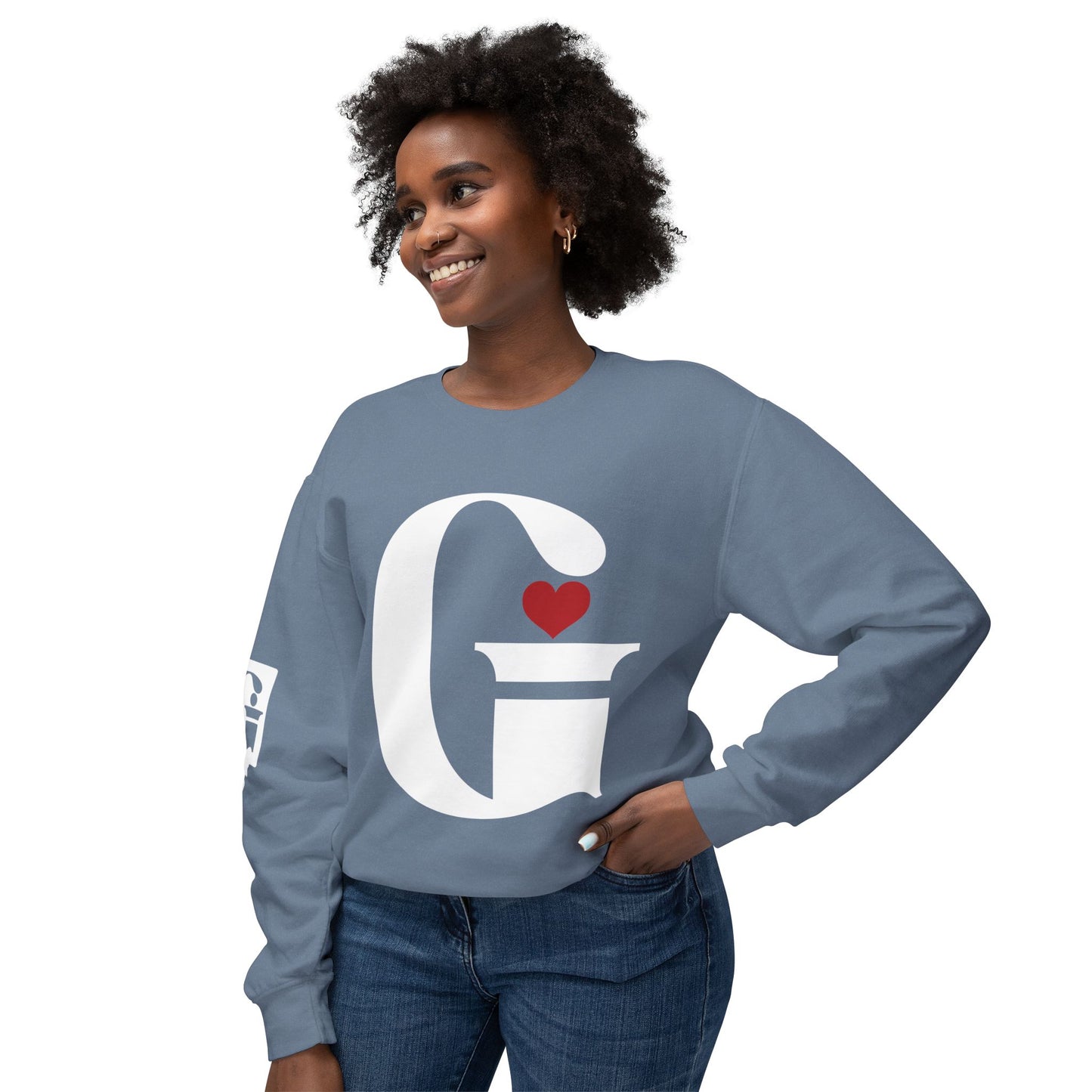 Indiana Gang Heart Unisex Ladies Lightweight Crewneck Sweatshirt