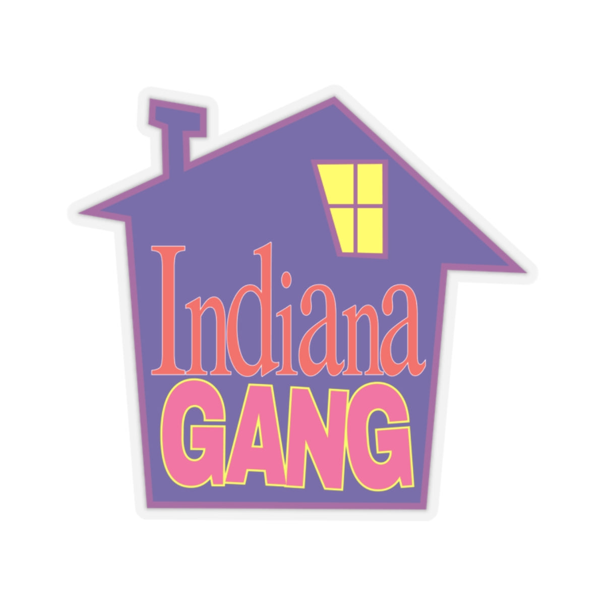 INDIANA GANG PARTY HOUSE STICKER ACCESSORY