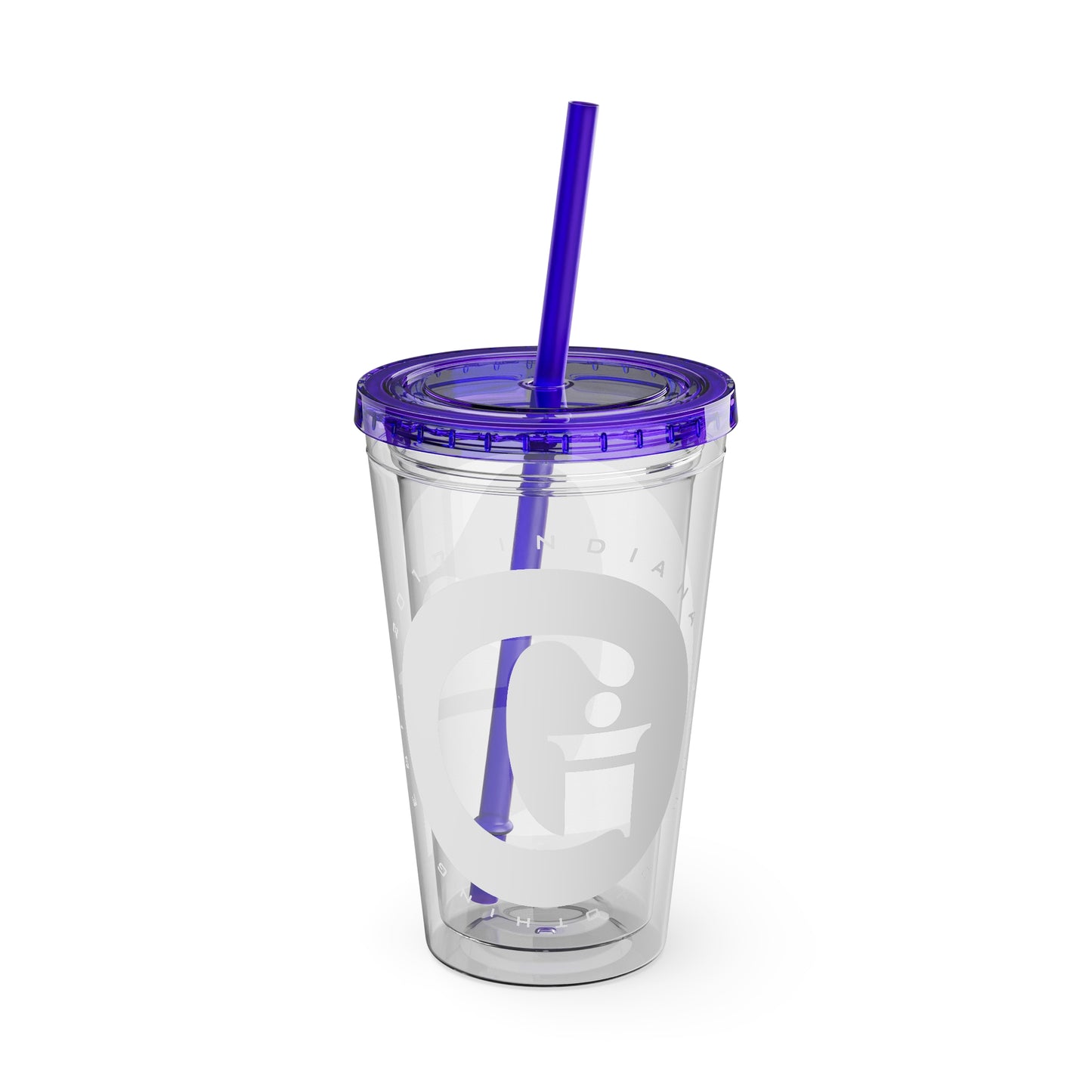 Indiana Gang Logo Sunsplash Tumbler with Straw, 16oz Accessory