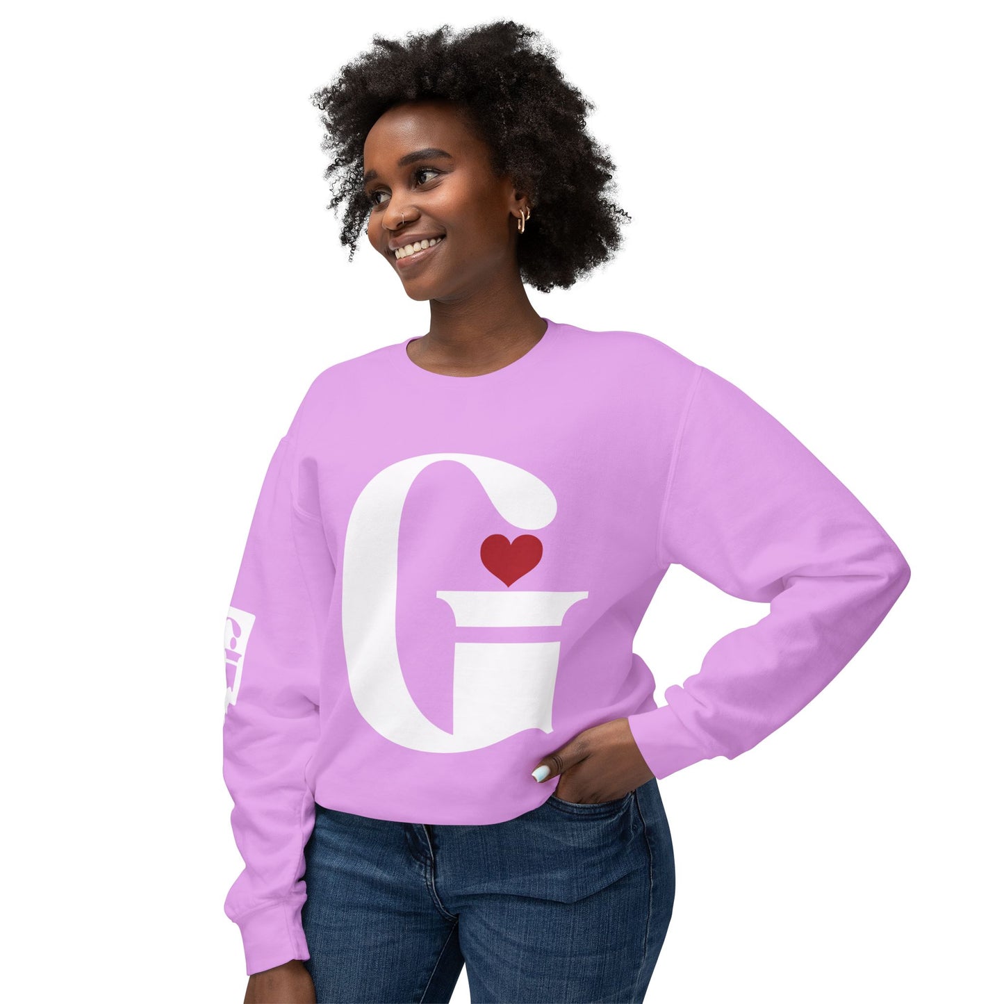 Indiana Gang Heart Unisex Ladies Lightweight Crewneck Sweatshirt