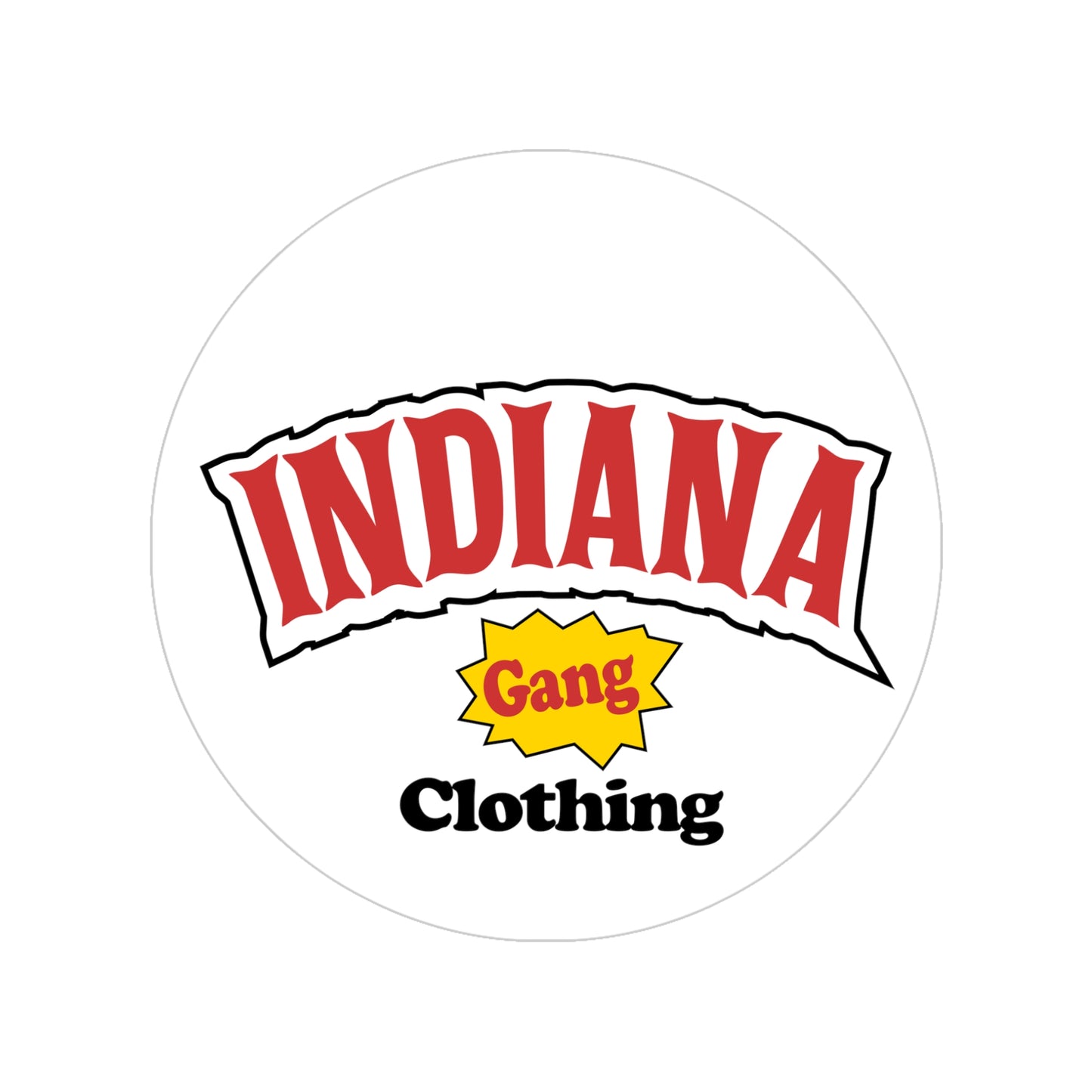 Indiana Gang Smoke Transparent Outdoor Stickers, Round, 1pcs Accessory