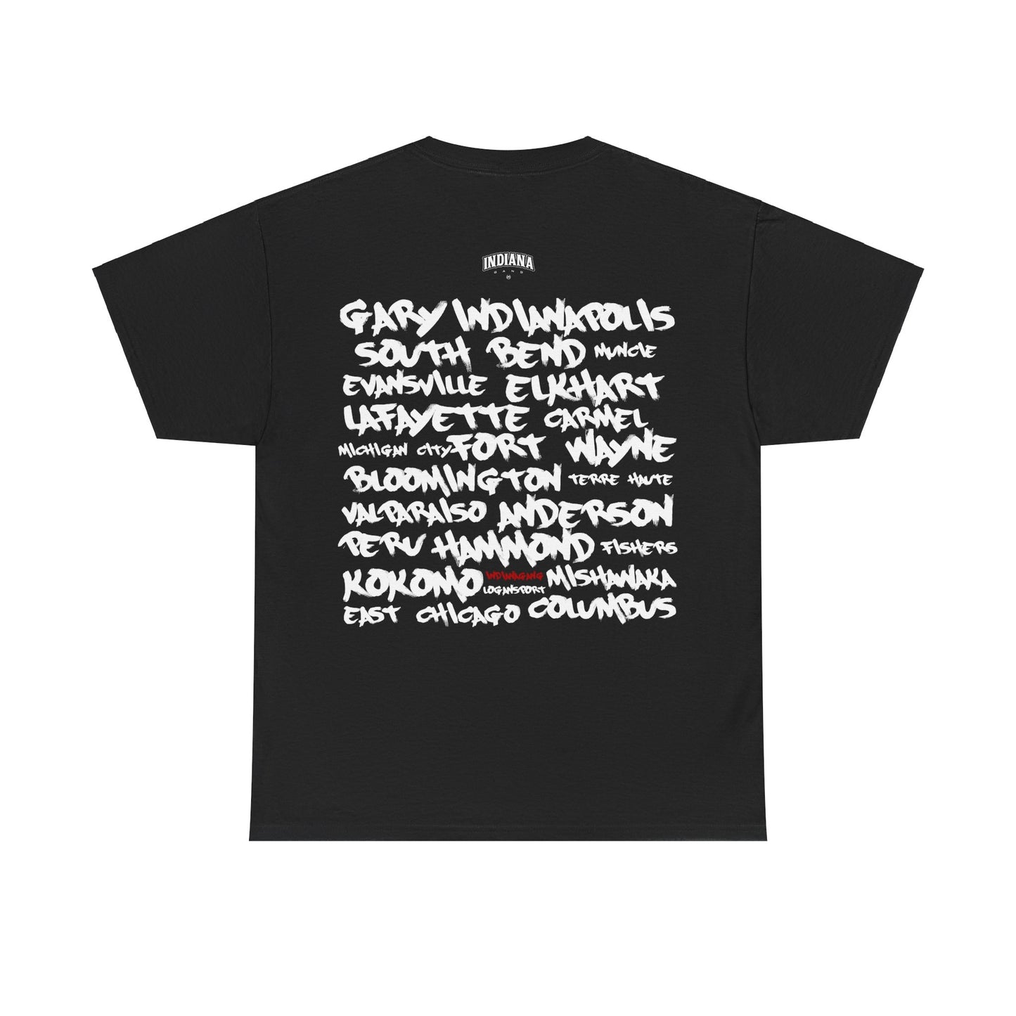 Indiana Gang Cities Black Graphic T-shirt