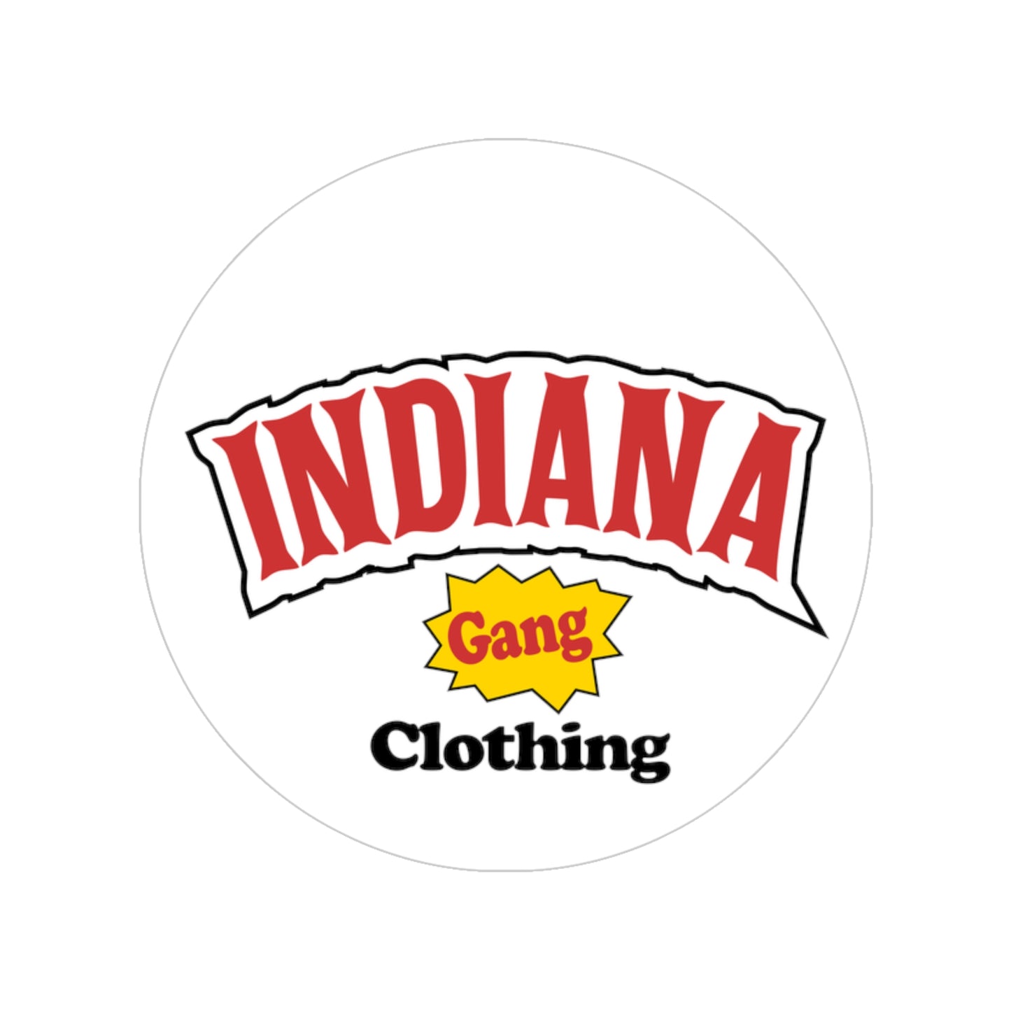 Indiana Gang Smoke Transparent Outdoor Stickers, Round, 1pcs Accessory