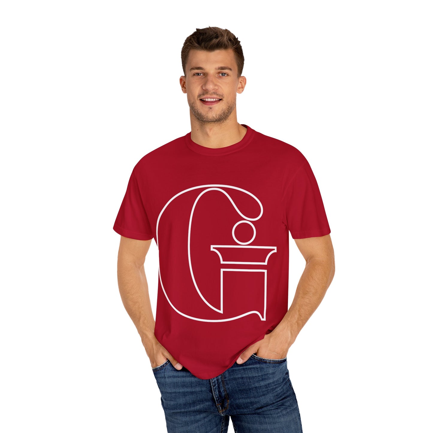 Indiana Gang Outline Logo Unisex Garment-Dyed T-shirt