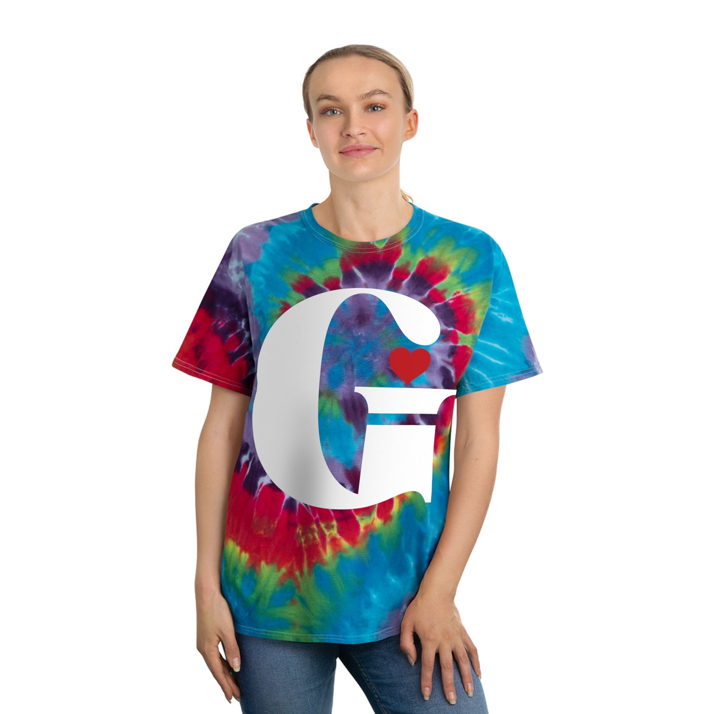 Indiana Gang Heart Ladies Tie-Dye Tee, Spiral