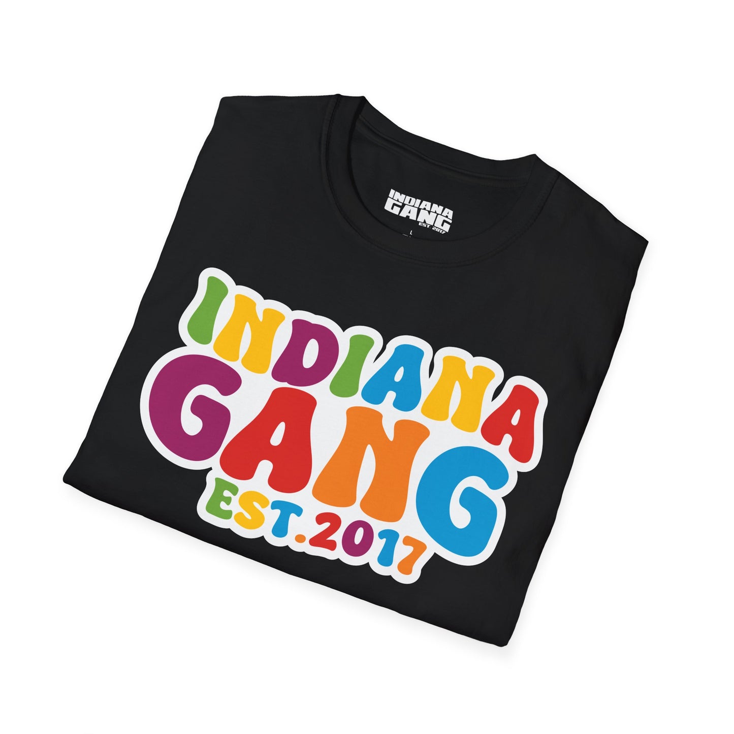 *New* Black Indiana Color Logo Unisex Softstyle T-Shirt