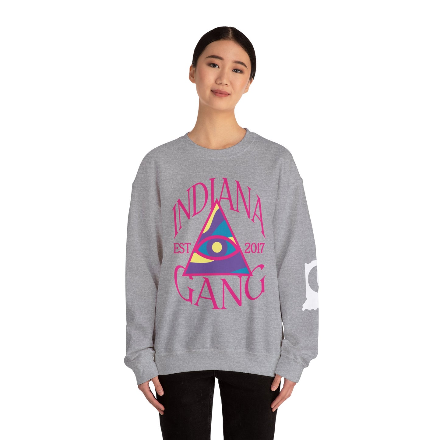 Ladies Indiana Gang Eyes Unisex Heavy Blend™ Crewneck Sweatshirt